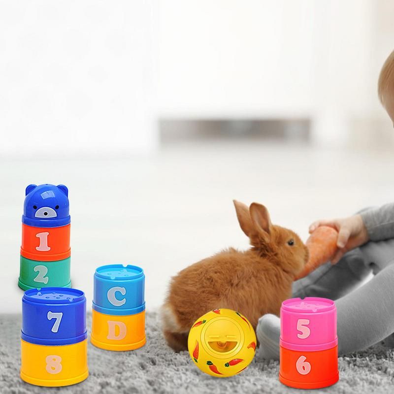 Tasse Empilable Portable Pour Lapin, Jouet De Nidification P... - 3