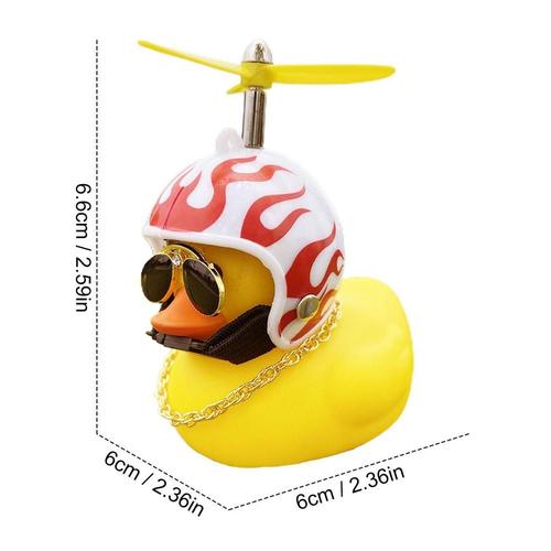 Figurine Mignonne De Canard Jaune De Moto Prada, Modèle D'anime Créatif, Décor De Balançoire, Forme De Canard Portable Pour Voitures Et Vélos