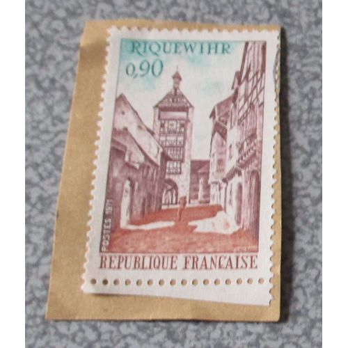 Timbre France 0.90 F - Riquewihr - Série Tourisme - Date De Sortie - 3/07/1971 - Légèrement Oblitéré