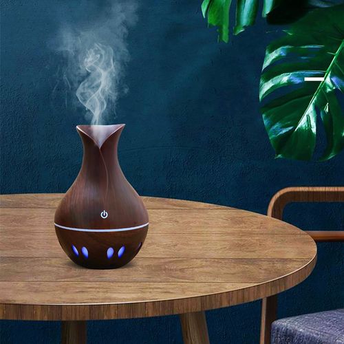 Diffuseur électrique d'arôme d'huile essentielle, humidificateur d'air ultrasonique, télécommande couleur lampe Led, 130ml