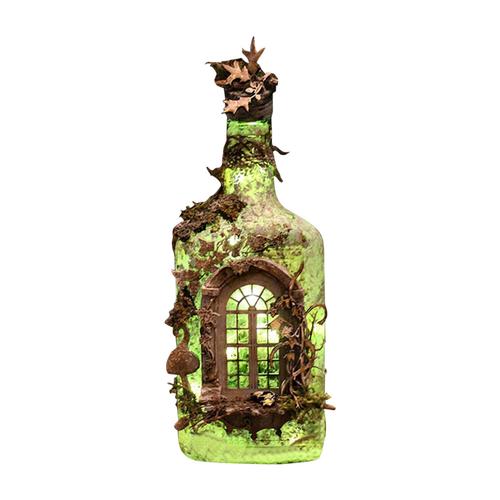 Lampe en forme de bouteille de temps en résine, Sculpture lumineuse d'extérieur, décoration de la maison, du jardin, du monde naturel inconnu
