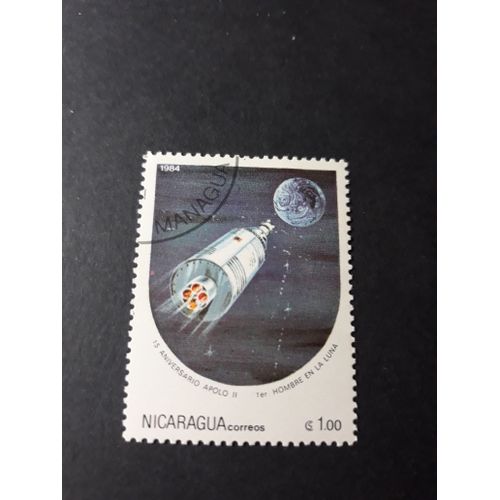 Aérospatiale Espace Timbre Nicaragua 1984 Tp15