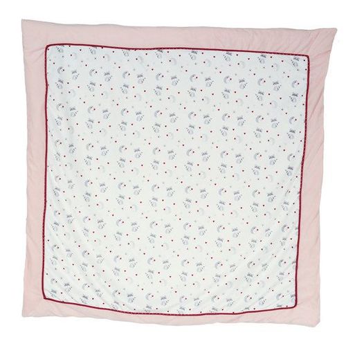 Tapis De Parc - Blanc/Rose - 100x100 Cm