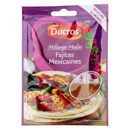Ducros Mélange Malin Fajitas Mexicaines À Saupoudrer 20g (Lot De 8)