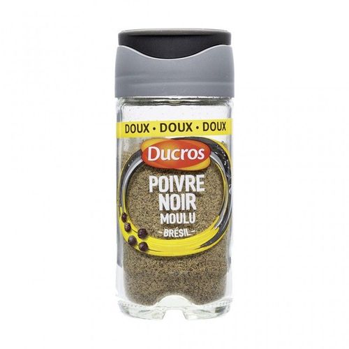 Ducros Poivre Noir Moulu Brésil Doux Avec Opercule Fraîcheur 32g (Lot De 3)