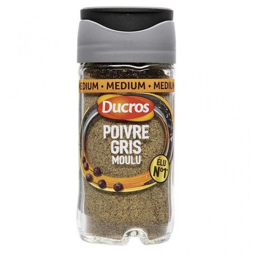 Ducros Médium Poivre Gris Moulu Avec Opercule Fraîcheur 36g (Lot De 3)