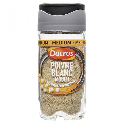 Ducros Poivre Blanc Moulu Assemblage D?Origines Medium Avec Opercule Fraîcheur 36g (Lot De 3)