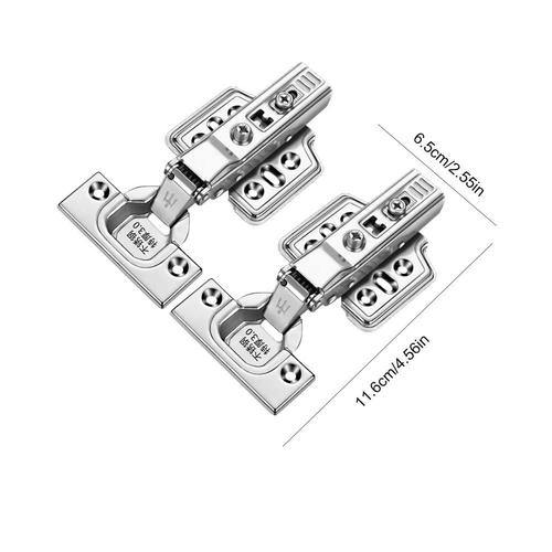 Charnières d'armoire dissimulées en acier inoxydable à fermeture douce, clip sur le cadre de face, montage, charnières d'armoire dissimulées, charnières de porte