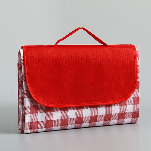 200 X 200 Cm Couverture Tapis De Pique-Nique, Imperméable Résistant À L'humidité Grand Format Pliable Pour Camping Voyage Plage Jardin Nappe (Pliable En Sac) - Rouge Goodnice