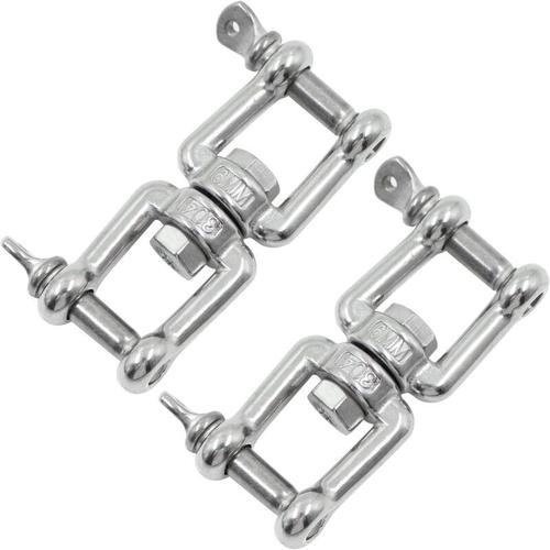 Anneau Pivotant Manille Connecteurs Suspension - Mâchoires En Acier Inoxydable 304, Pivote En Toute Pour Fauteuil Suspendu, Balançoire, Sac De Frappe, Yoga, Meubles Suspendus Et Divers - 2 Pcs Goodnice