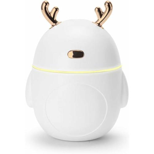 Mini humidificateur, atomisation silencieuse, humidification de l'air de bureau, aromathérapie, avec port de chargement USB, Blanc goodnice