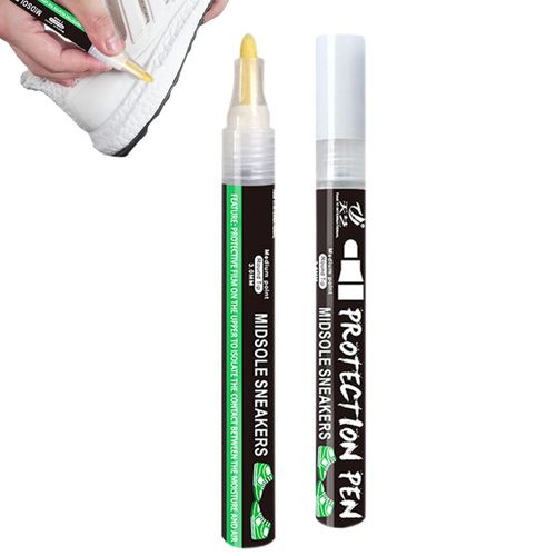 Stylo D'entraînement Blanc Imperméable, Nettoyant De Rencontre, Blanchisseur De Chaussures Pour Baskets, Vernis À Chaussures Blanc Efficace 