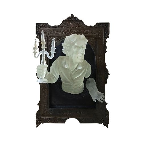 Cadre lumineux en résine pour Halloween, ornements, fantôme dans le miroir 2D, décoration lumineuse pour Halloween