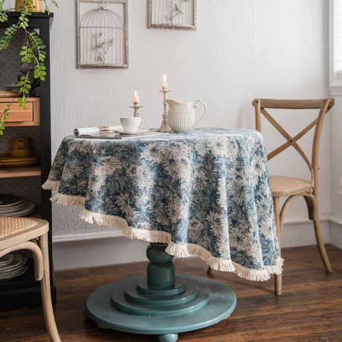 Nappe De Table Tricotée Vintage Style Américain Rétro, Rond De Thé De Luxe, Couverture Épaissie Pour Dîner, Mariage, Fête De Noël