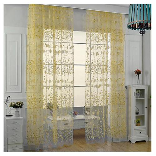 Rideaux En Tulle À Fleurs Pour Chambre À Coucher, Décoration Florale, Type De Voilage, Panneau De Drapé Pastchev, Le Plus Récent À Travers Le Rideau