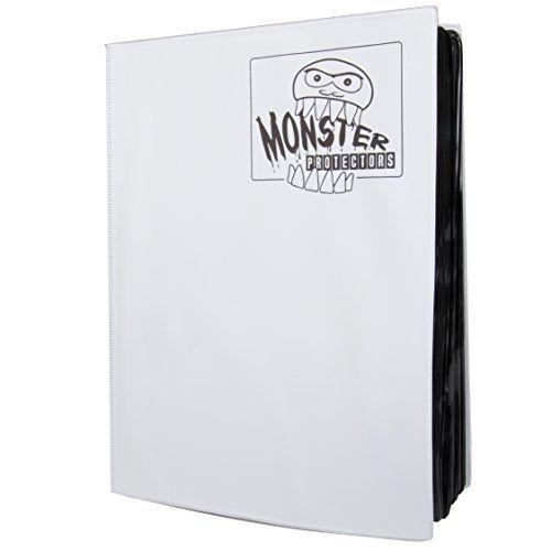 Mega Monster Binder Xl Size (Twice As Large)- Holds 720 Cards- 9 Pocket Trading Card Album For Yugioh Magic And Pokemon- White