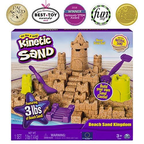 Kinetic Sand Beach Sand Kingdom Playset With 3lbs Of Beach Sand For Ages 3 And Up