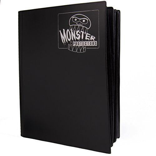 Mega Monster Binder Hard Cover Xl Size - Twice As Large As A Standard 9 Pocket Trading Card Binder With Huge 720 Card Capacity - Fits Yugioh Magic And Pokemon- Black