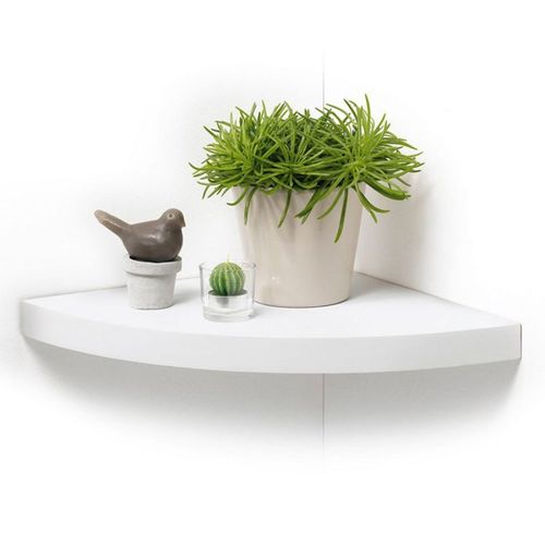 Paris Prix - Étagère Murale D'angle "Flottante" 25cm Blanc