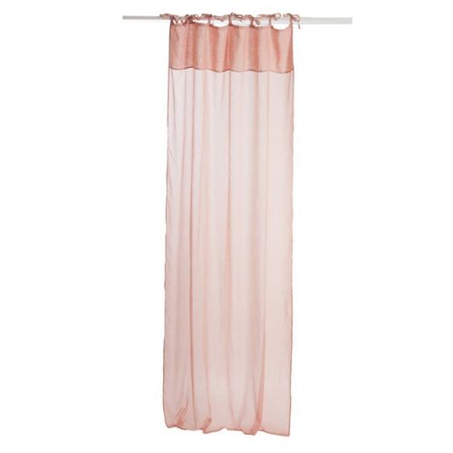 Paris Prix - Rideau Voilage "Faded" 140x290cm Rose Pêche