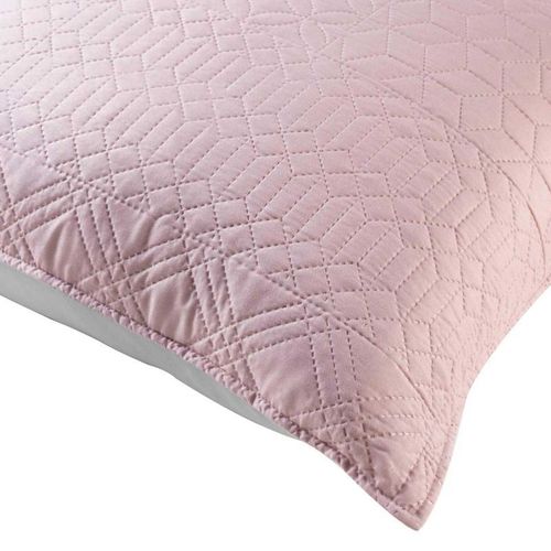 Housse De Coussin "Cottage" 45x45cm Rose & Gris