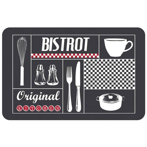 Set De Table Imprimé "Bistrot Original" 44cm Noir