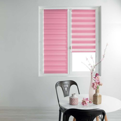 Store Enrouleur Jour Nuit "Daynight" 120x180cm Rose