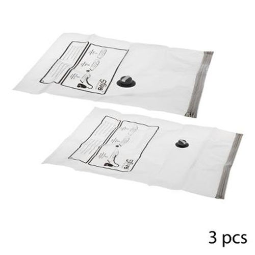Lot De 3 Sacs De Rangement "Air Roll" 70cm Blanc