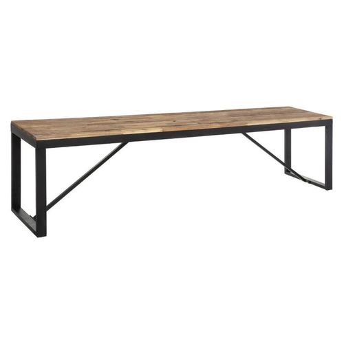 Banc En Bois "Edena" 170cm Noir & Naturel