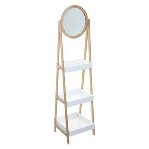 Étagère Salle de Bain & Miroir "Léa" 160cm Blanc