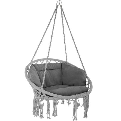 Fauteuil Suspendu Elisa Hamac Meuble Jardin Diamètre 80 Cm Gris Helloshop26 2208165