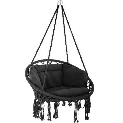 Fauteuil Suspendu Elisa Hamac Meuble Jardin Diamètre 80 Cm Noir Helloshop26 2208166