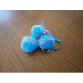 Pompons En Tulle Bleu Et Gris Lot De 3