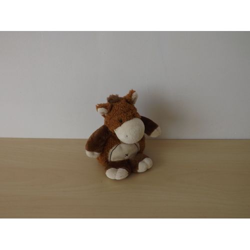 Doudou Peluche Cheval Marron Babynat Baby Nat'