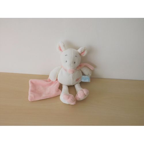 Doudou Souris Blanche Rose Baby Nat' Babynat