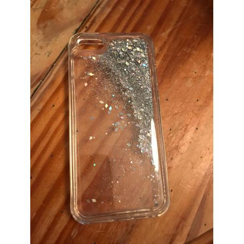 Coque Transparente Souple Avec Paillettes Liquide Iphone Se