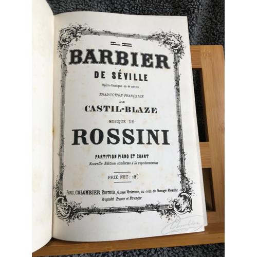 Rossini Barbier De Séville Partition Chant Piano Castil-Blaze Ed. Colombier