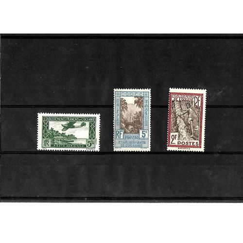 Océanie-Lot De 3 Timbres Neufs Avec Traces De Charnières