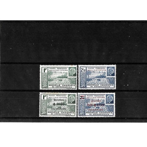 Wallis Et Futuna-Lot De 4 Timbres Neufs Avec Traces De Charnières