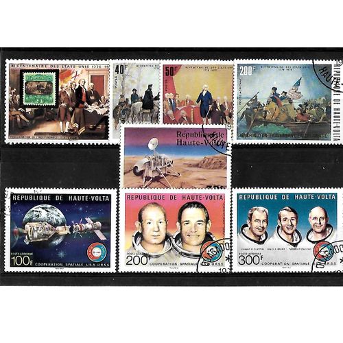 Haute Volta-Lot De 8 Timbres Oblitérés-Très Bon Etat