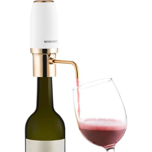 Blanc Aérateur et verseur électrique de vin, décanteurs automatiques intelligents, doseur rechargeable avec cable micro USB Blanc