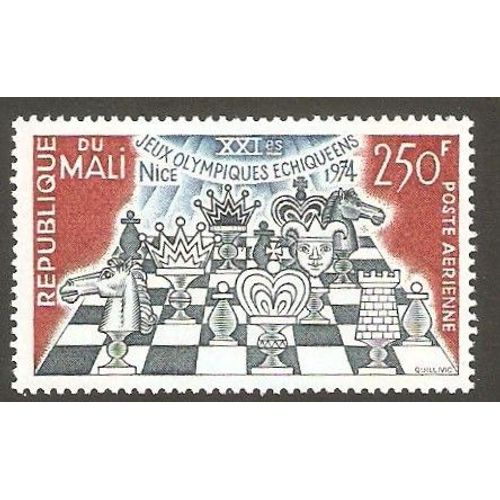 Timbre Échecs Mali 1974