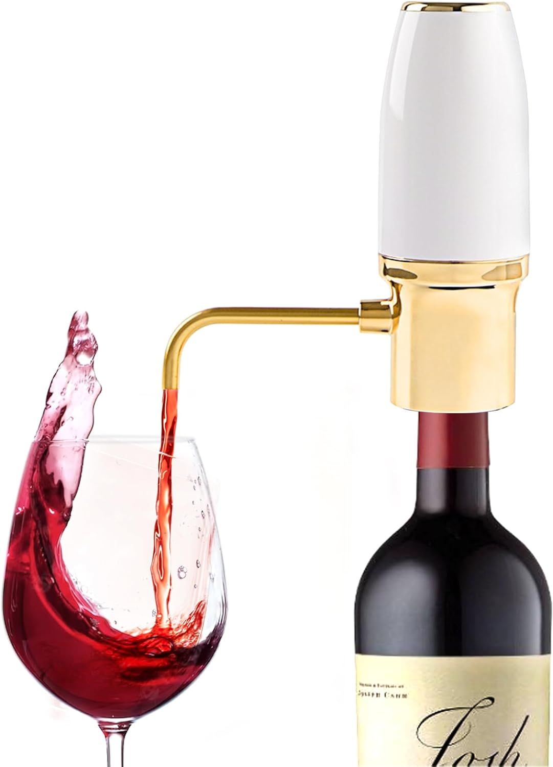 Blanc Aérateur De Vin Électrique Verseur Distributeur De Vin Automatique Bec Verseur Avec Usb Rechargeable, Carafe À Vin Électrique Et Verseur De Vin, Meilleur Cadeau Pour Les Amateurs De Vin