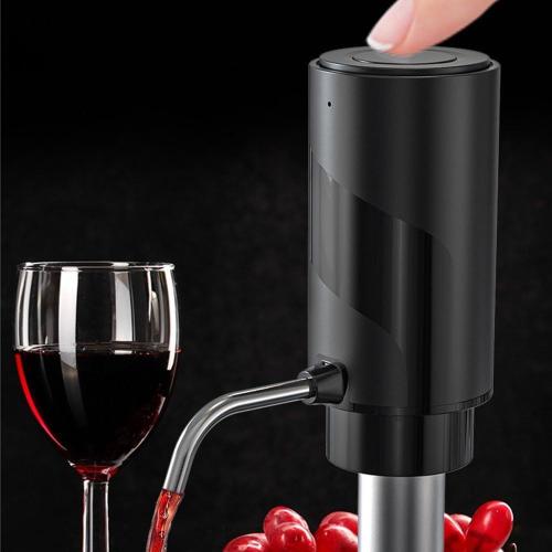 Voir Image Décanteur De Vin Électrique, Aérateur De Vin Électrique Usb Avec Tuyau, Design Incurvé Tendance Pour Les Amateurs De Vin, 12 X 5,5 Cm