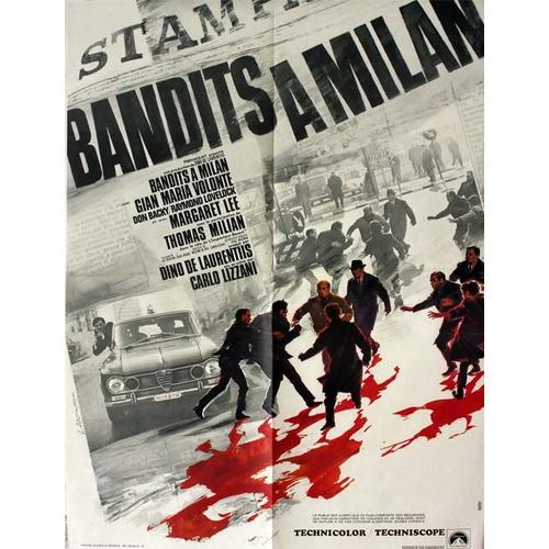 Bandits A Milan Affiche Originale Rare Du Film 60x80 Cm Gian Maria Volonte Margaret Lee 1967
