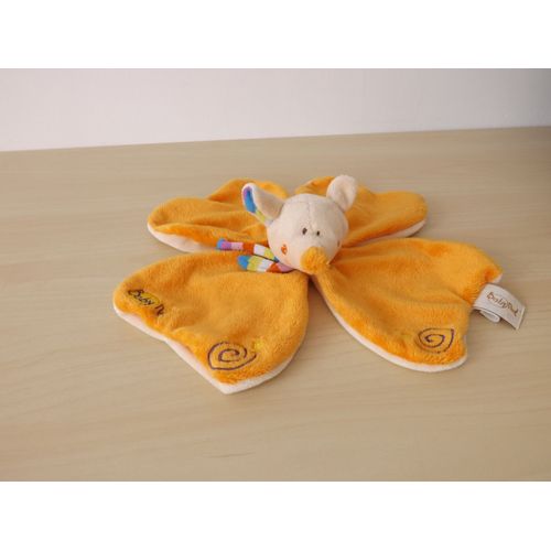 Doudou Souris Orange Spirales Pétales Baby Nat' Babynat