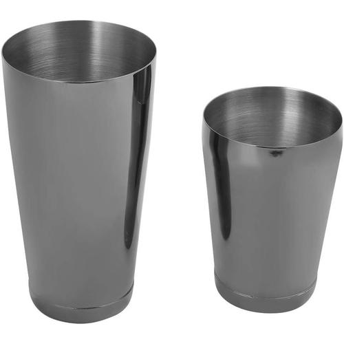 Noir Boîte À Cocktails, Boston Shakers Cocktail Shaker Set Pour Barmans Martini Shaker Fabriqué À Partir D'outils De Bar Essentiels En Acier Inoxydable De Qualité Supérieure(Noir)