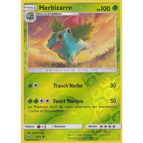 Carte Pokemon - Herbizarre - 2/73 -100 Pv - Reverse - Sl3.5 Légendes Brillantes