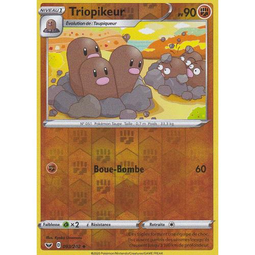 Carte Pokemon - Triopikeur - 093/202 - Reverse - Épée Et Bouclier