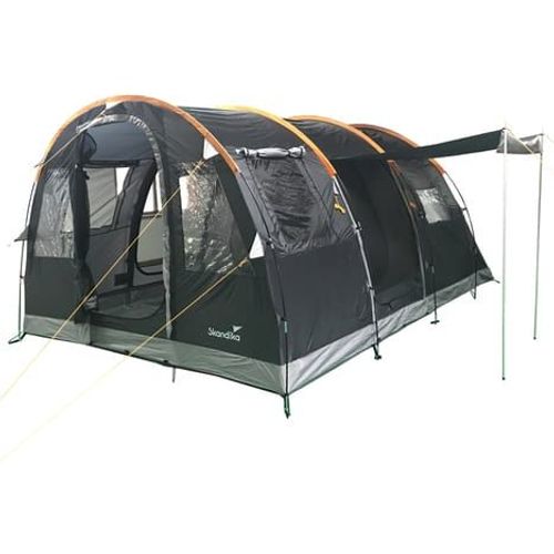 Gotland 4 - Tente Familiale Tunnel Camping - 4 Personnes - Tapis De Sol Cousu - 480 X 310 Cm - Sable
